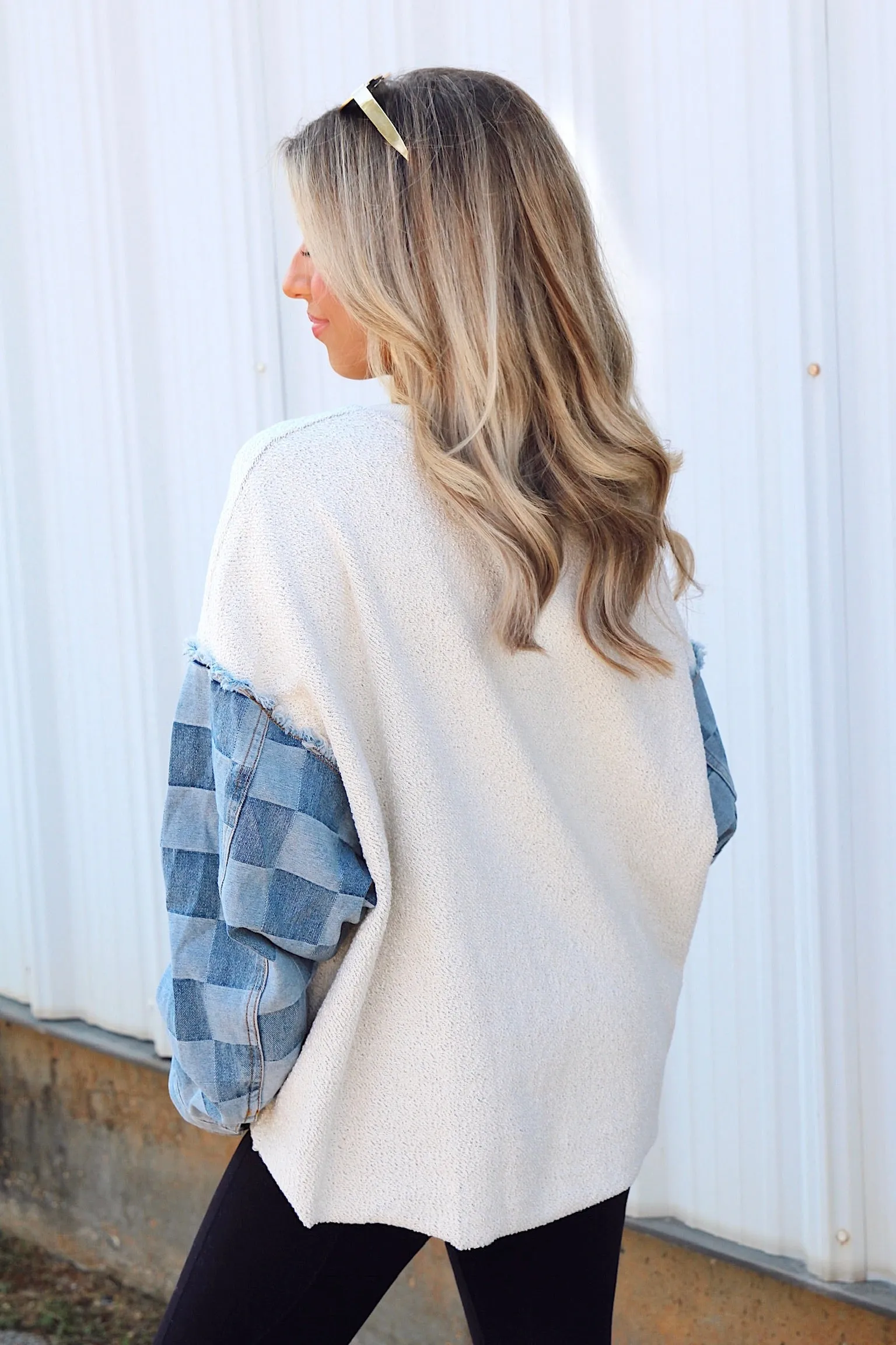 If We Meet Again Checker Top sold by Bella Rose boutique product image thumbnail 4