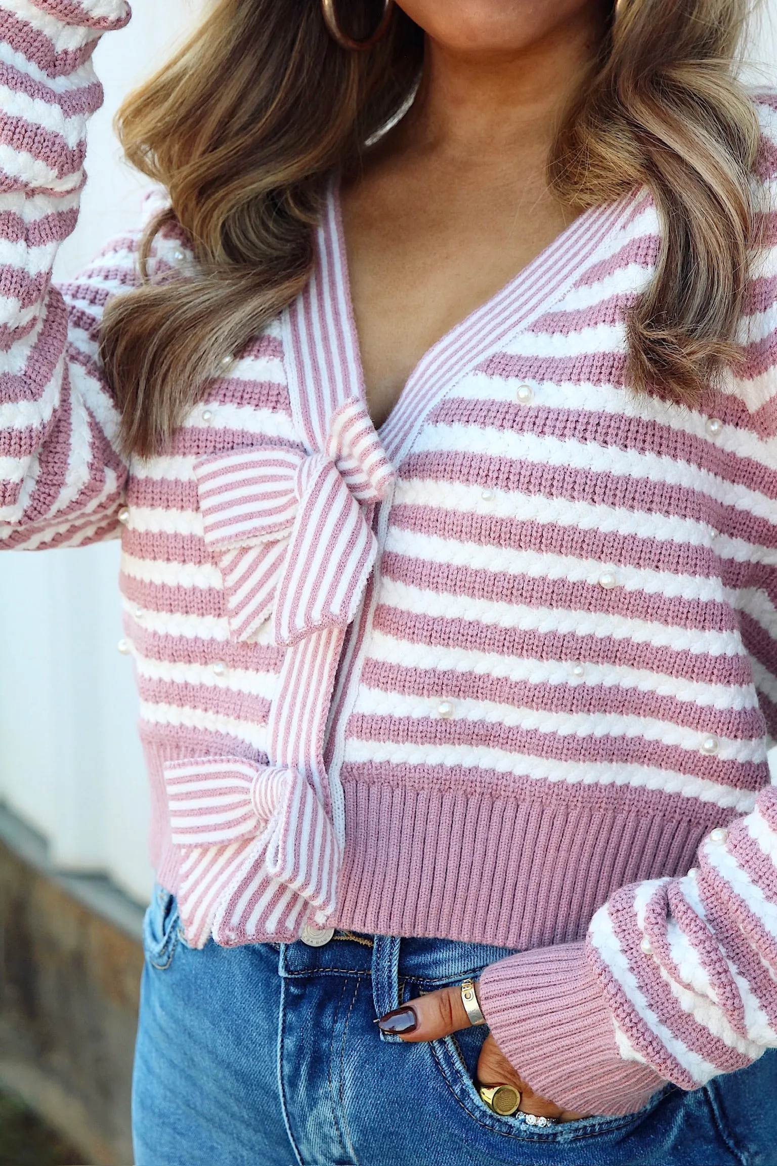 Precious Look Striped Cardigan sold by Bella Rose boutique product image thumbnail 2