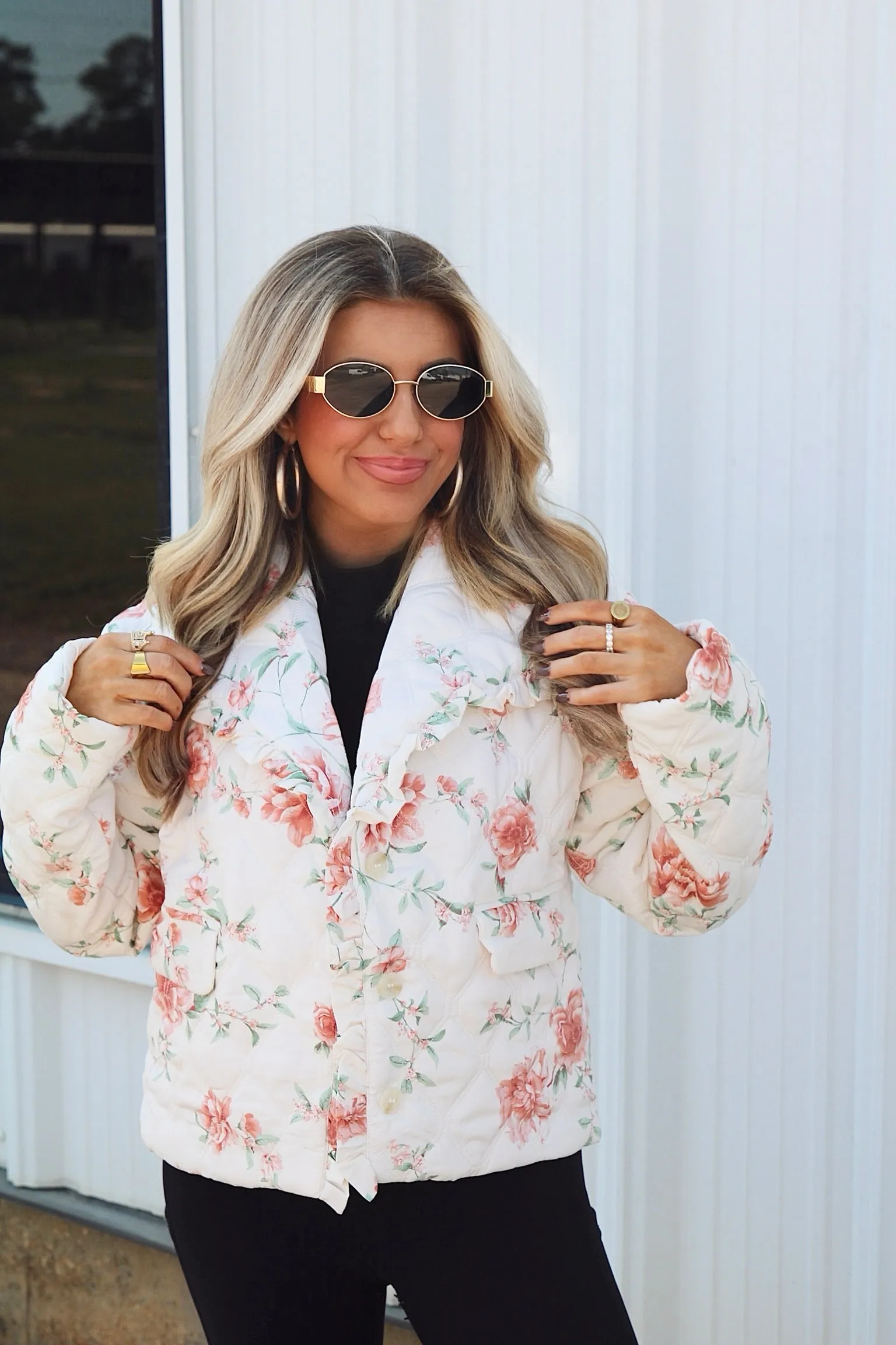 Timeless Energy Floral Puffer Jacket sold by Bella Rose boutique product image thumbnail 4