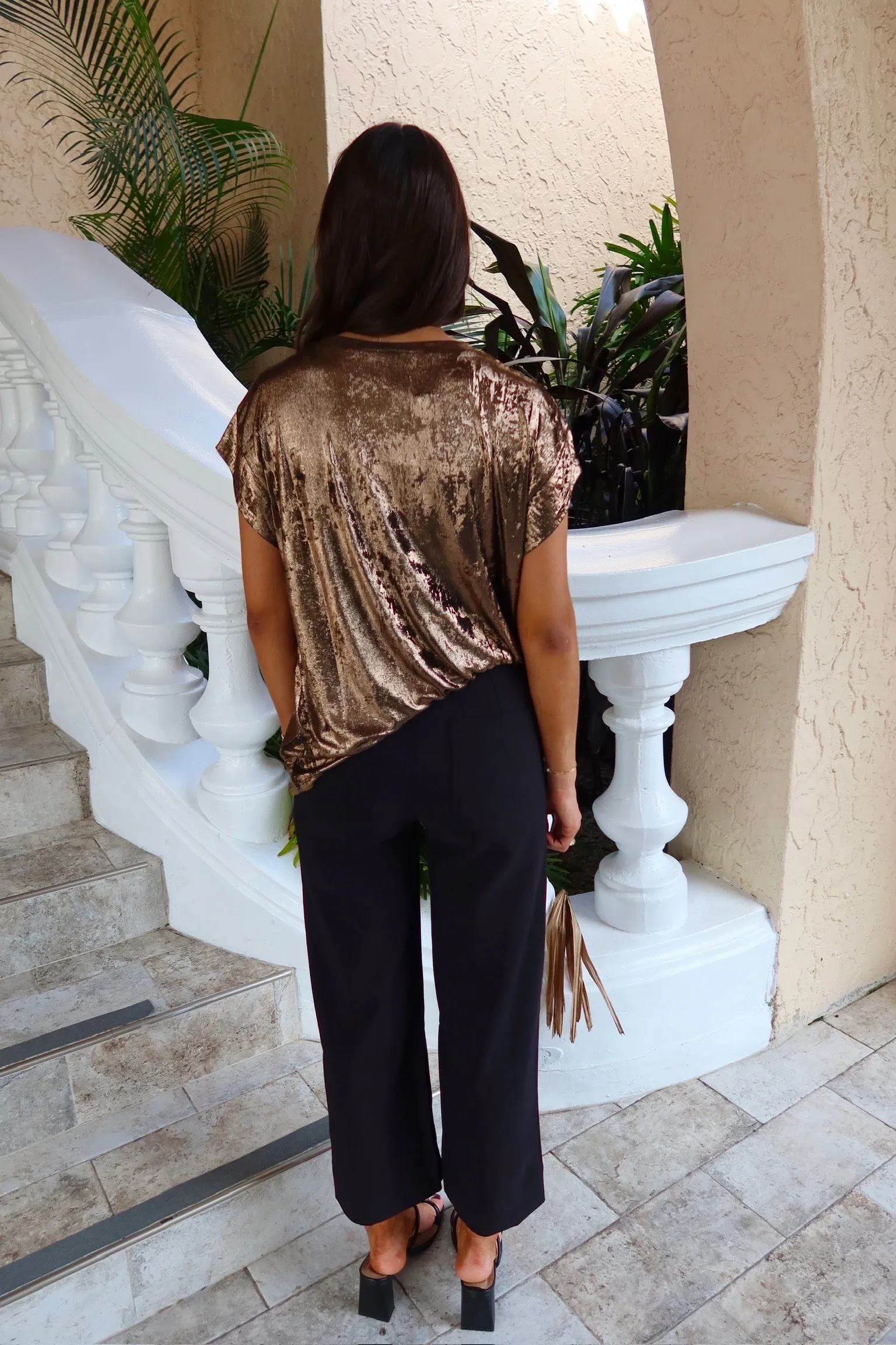 Alert The Press Metallic Top sold by Bella Rose boutique product image thumbnail 4