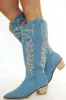Keep Walking Denim Western Boots sold by Bella Rose boutique
