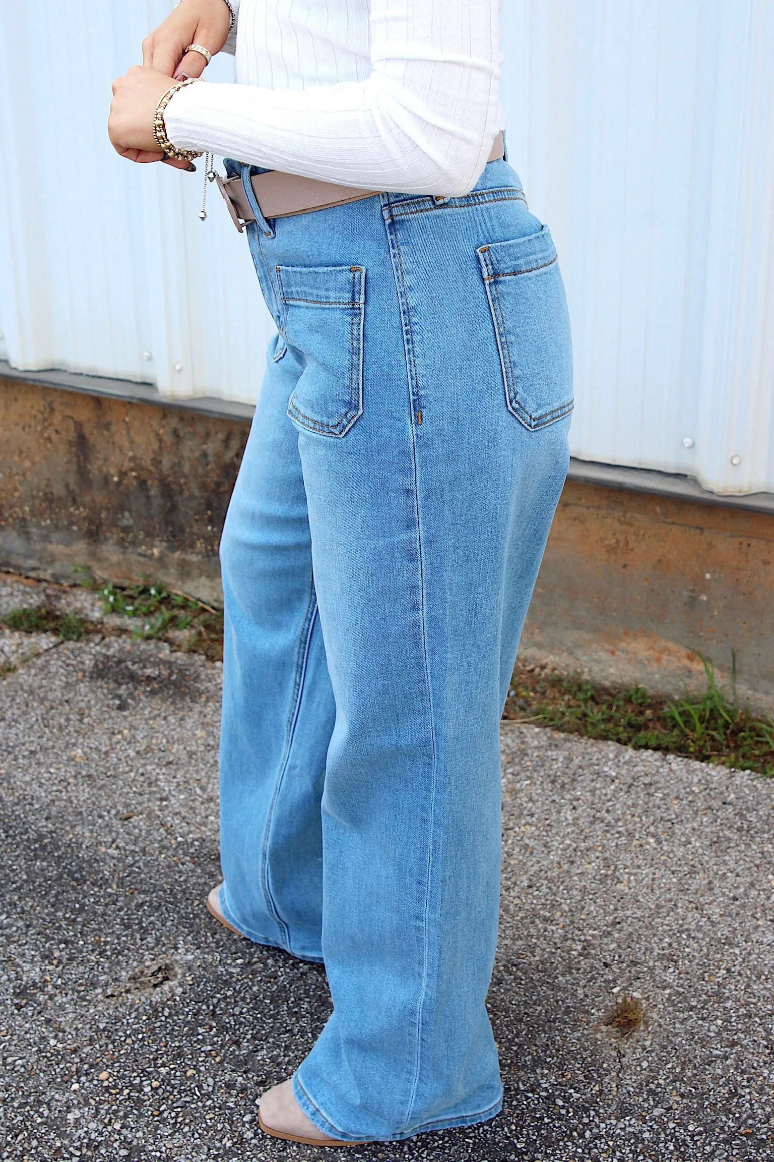 Effortlessly Influential Wide-Leg Jeans sold by Bella Rose boutique product image thumbnail 2