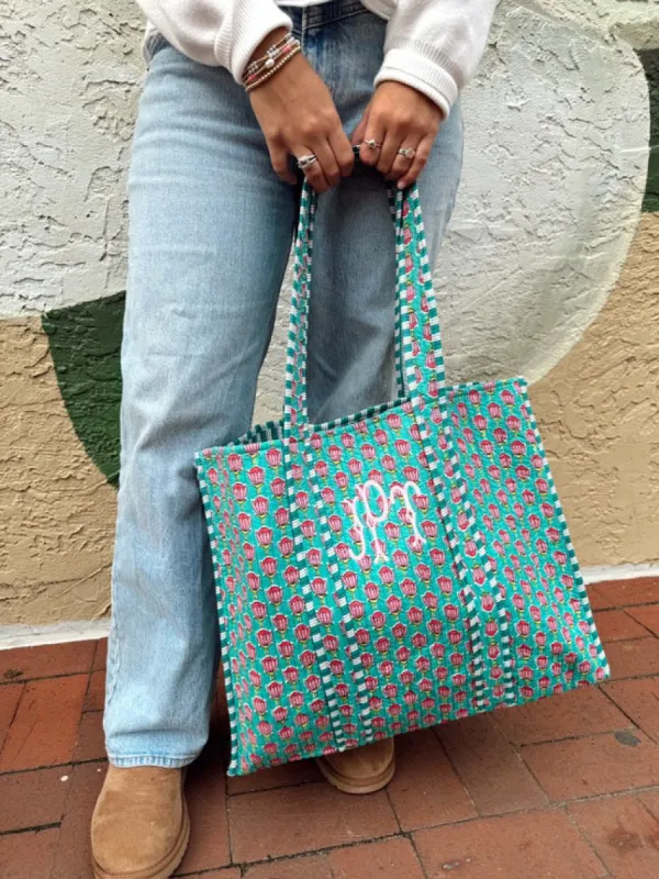 Always Ready To Go Quilted Tote Bag sold by Bella Rose boutique