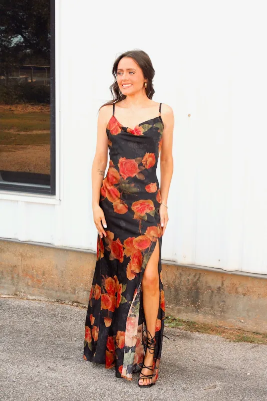 Truly A Beauty Satin Maxi Dress sold by Bella Rose boutique