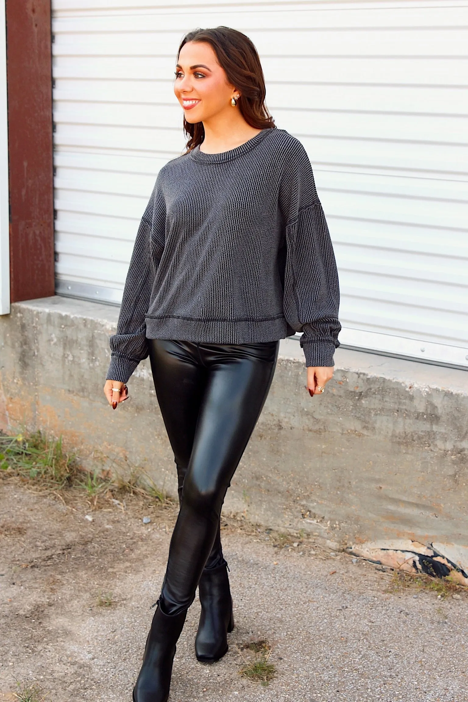 A Little Unpredictable Ribbed Top sold by Bella Rose boutique