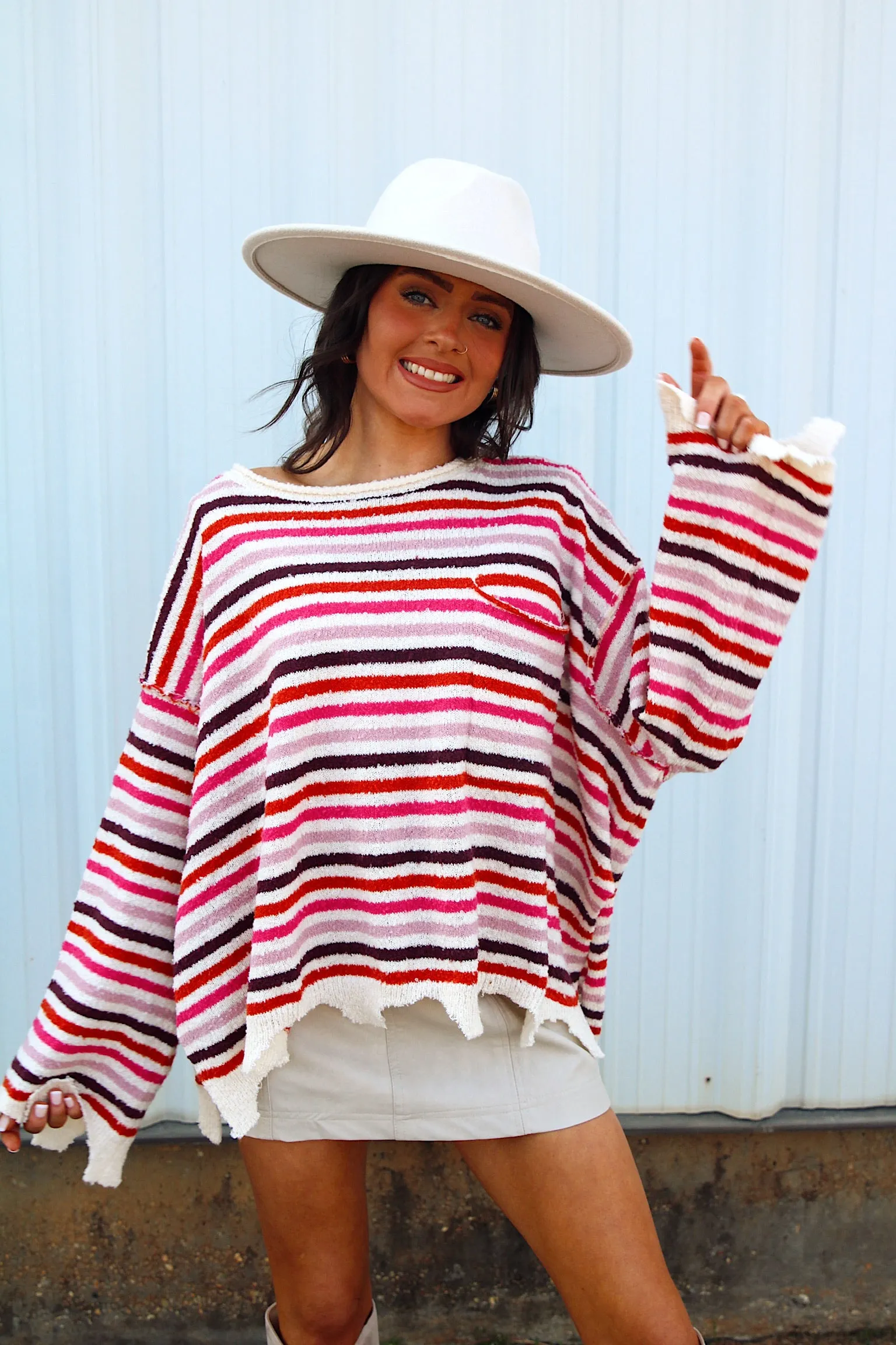 Pursuit Of Fall Striped Sweater sold by Bella Rose boutique product image thumbnail 3