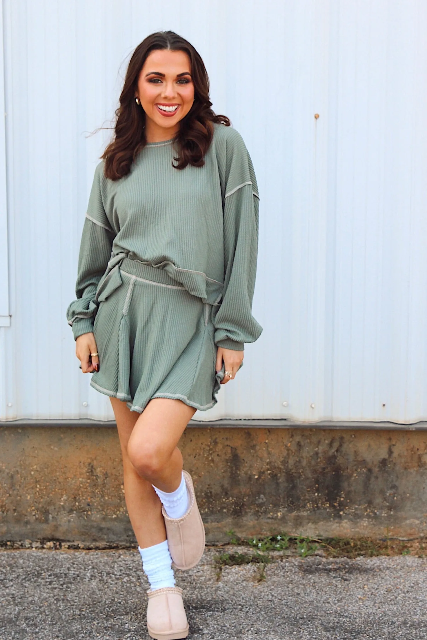 Early Calls Ribbed Skorts sold by Bella Rose boutique product image thumbnail 2