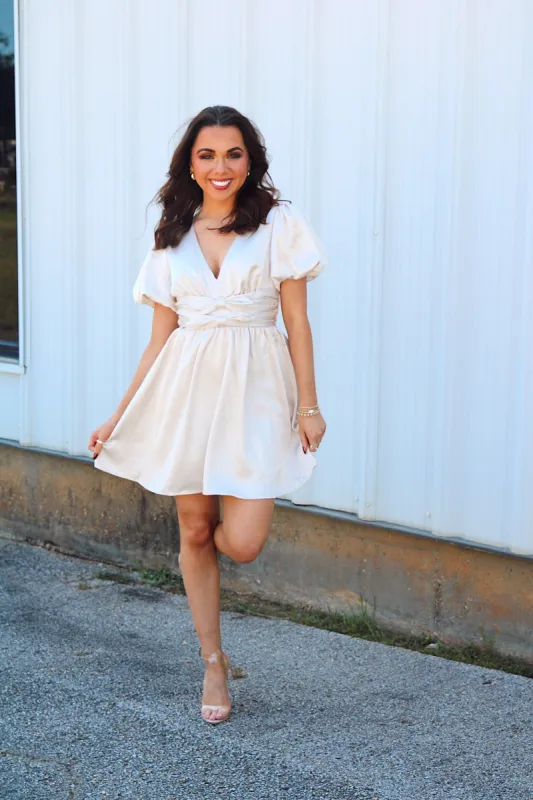 Exquisite Approach Satin Mini Dress sold by Bella Rose boutique