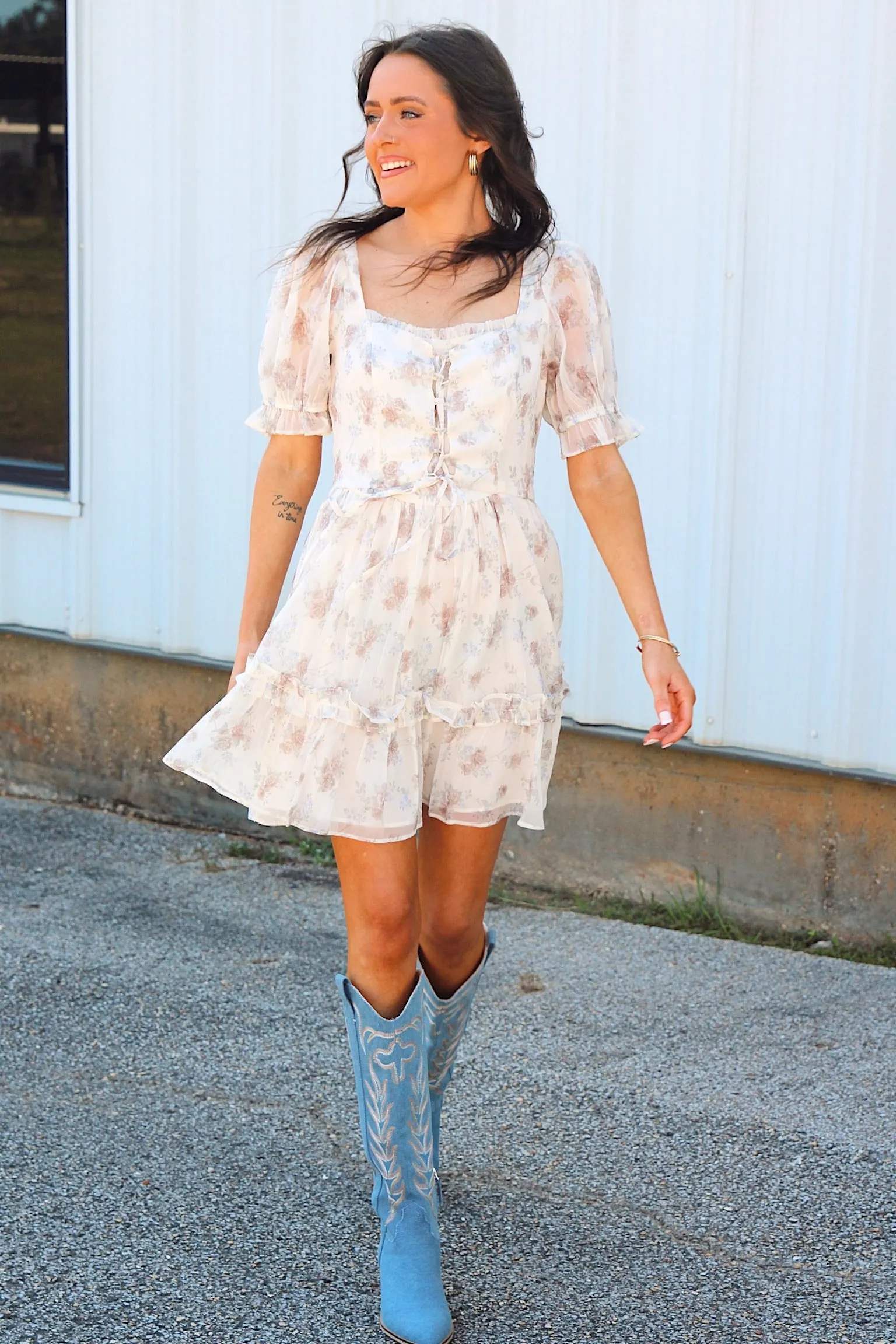 Composed Beauty Floral Mini Dress sold by Bella Rose boutique product image thumbnail 3