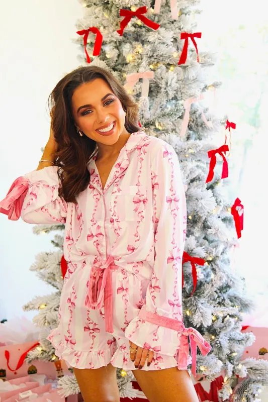 So Demure Satin Two Piece Pajama Set sold by Bella Rose boutique