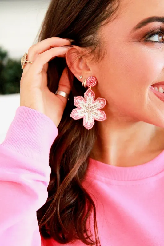 Snowflake Kisses And Winter Wishes Seed Bead Earrings sold by Bella Rose boutique