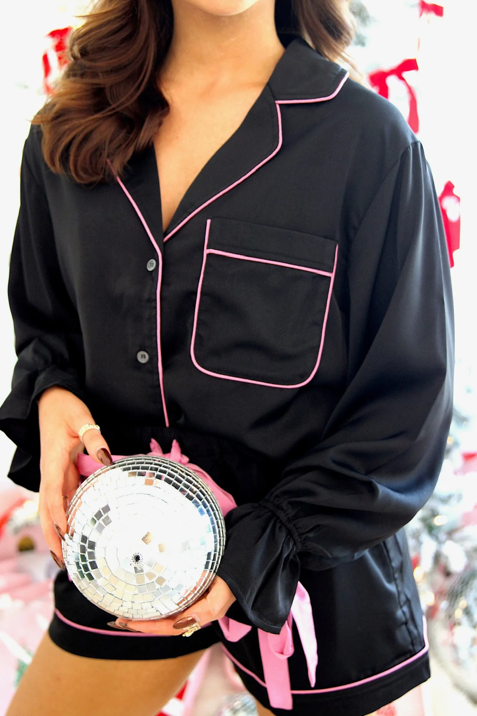 Feeling Pretty Two Piece Pajama Set sold by Bella Rose boutique product image thumbnail 3