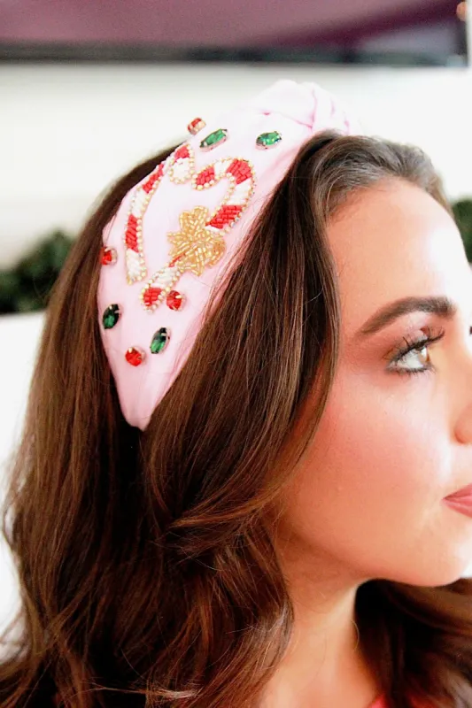Candy Cane Wishes  Knot Headband sold by Bella Rose boutique