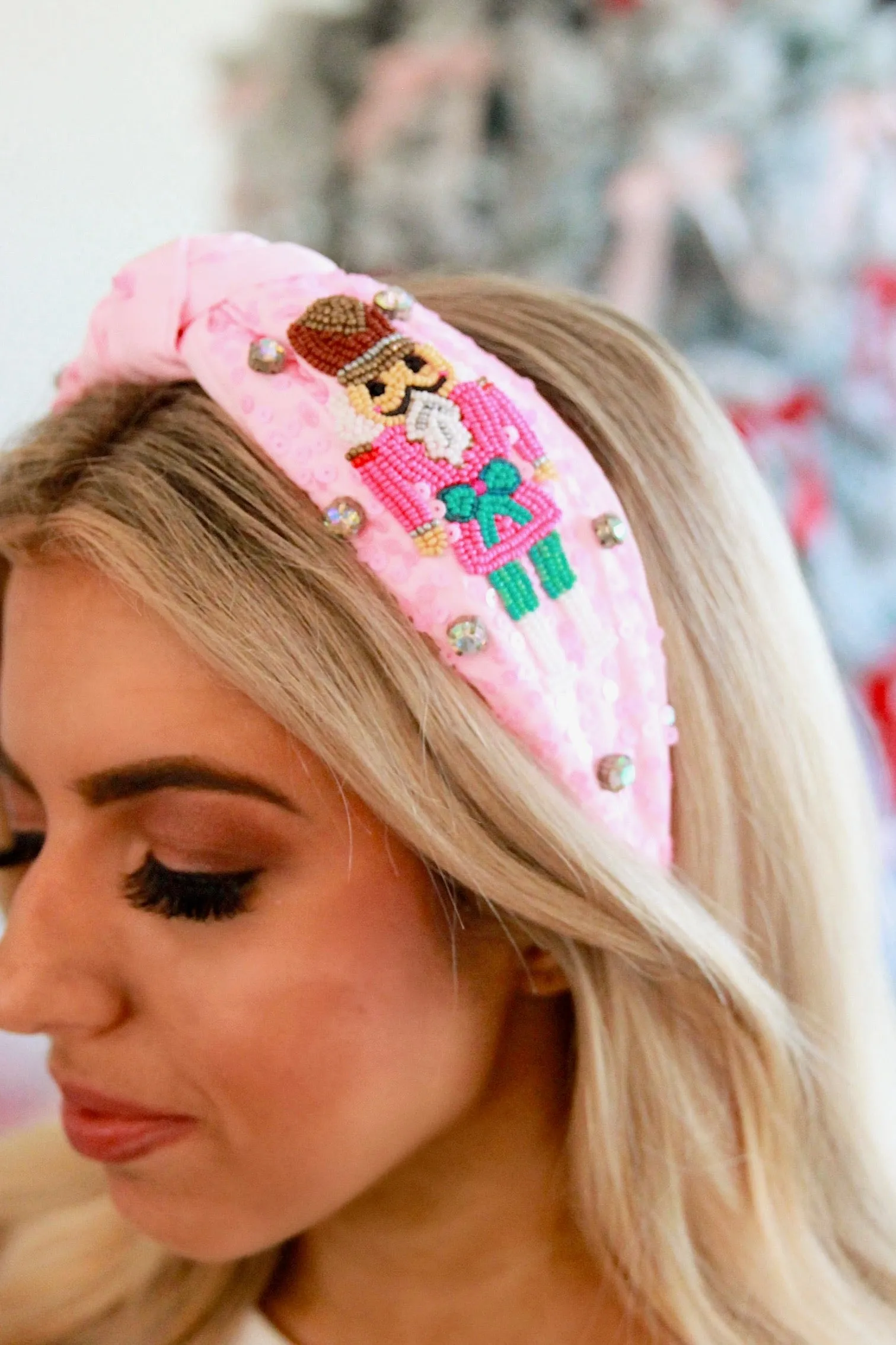 Christmas Soldier Knot Headband sold by Bella Rose boutique