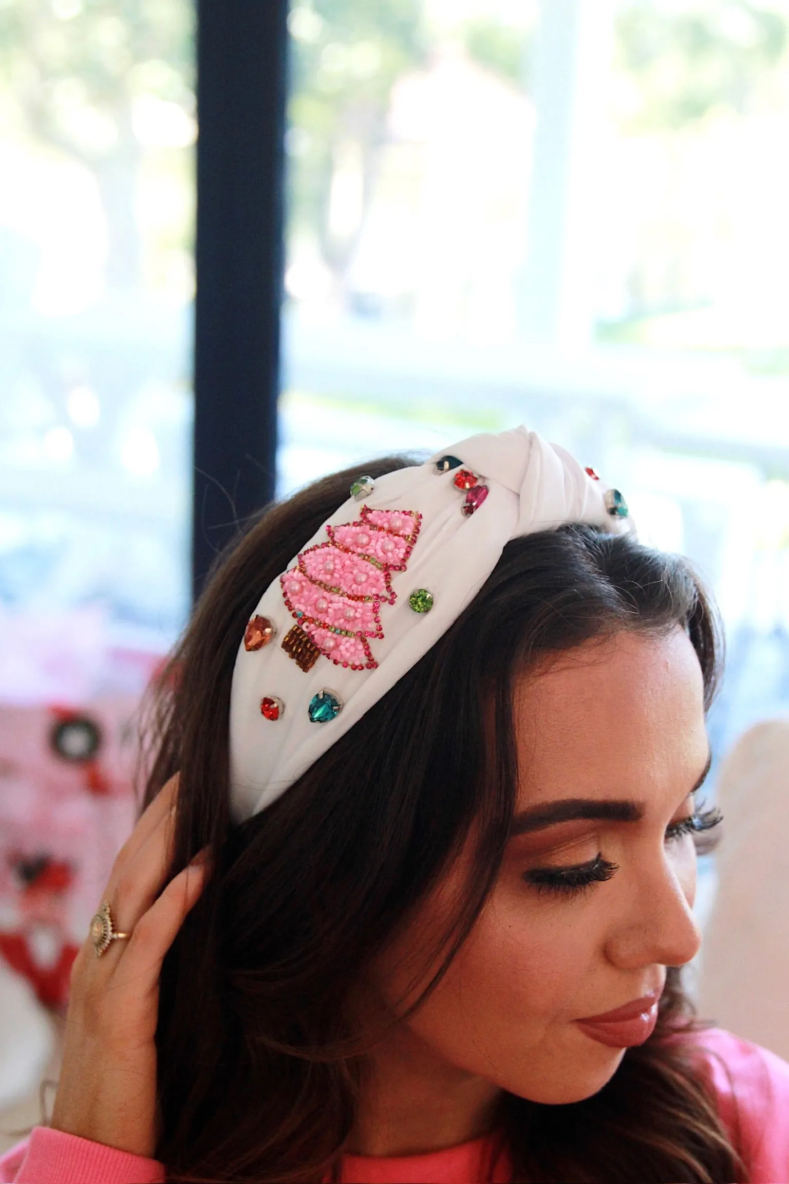 Christmas Vibes Only Knot Headband sold by Bella Rose boutique