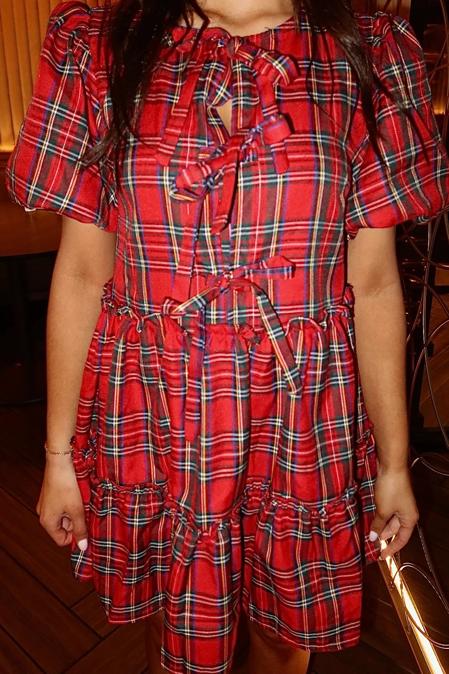 Sugar And Spice Plaid Mini Dress sold by Bella Rose boutique product image thumbnail 2