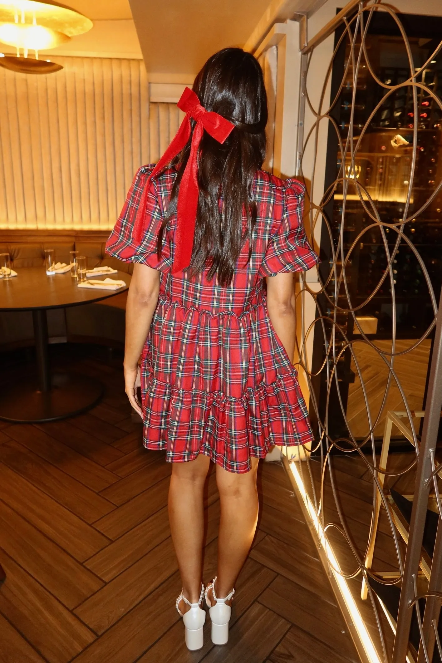 Sugar And Spice Plaid Mini Dress sold by Bella Rose boutique product image thumbnail 4