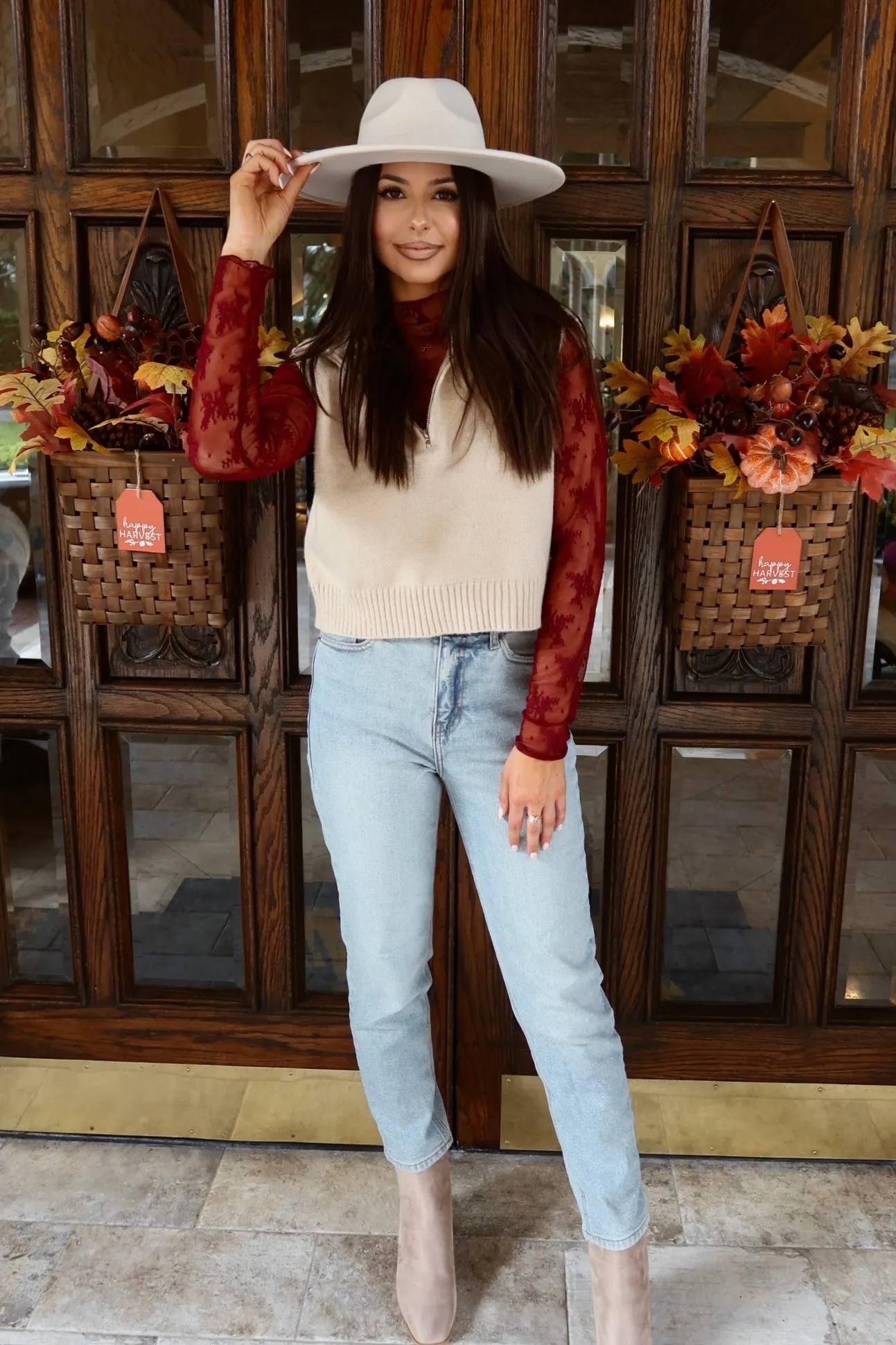 Captivating Presence Lace Top sold by Bella Rose boutique