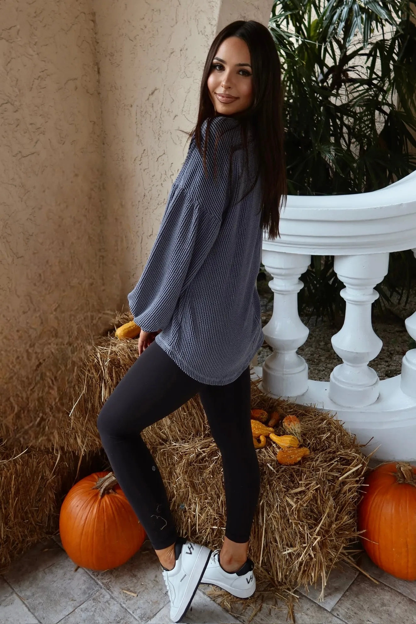 Past & Present Ribbed Top sold by Bella Rose boutique product image thumbnail 2