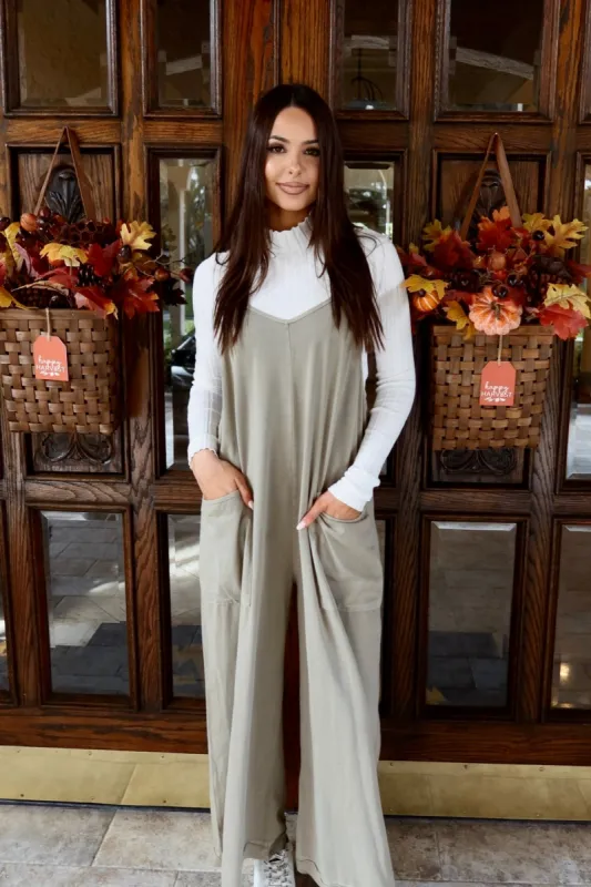 Fresh Perfection Sleeveless Jumpsuit sold by Bella Rose boutique