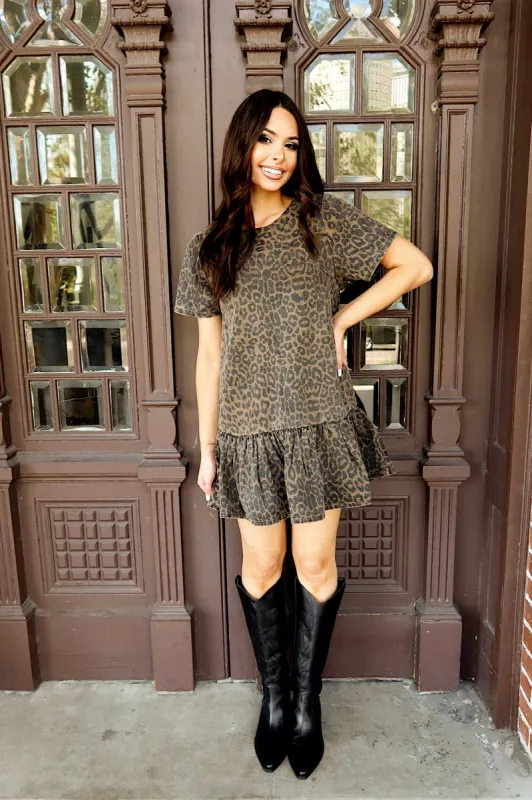 Feisty Reputation Leopard Print Dress sold by Bella Rose boutique