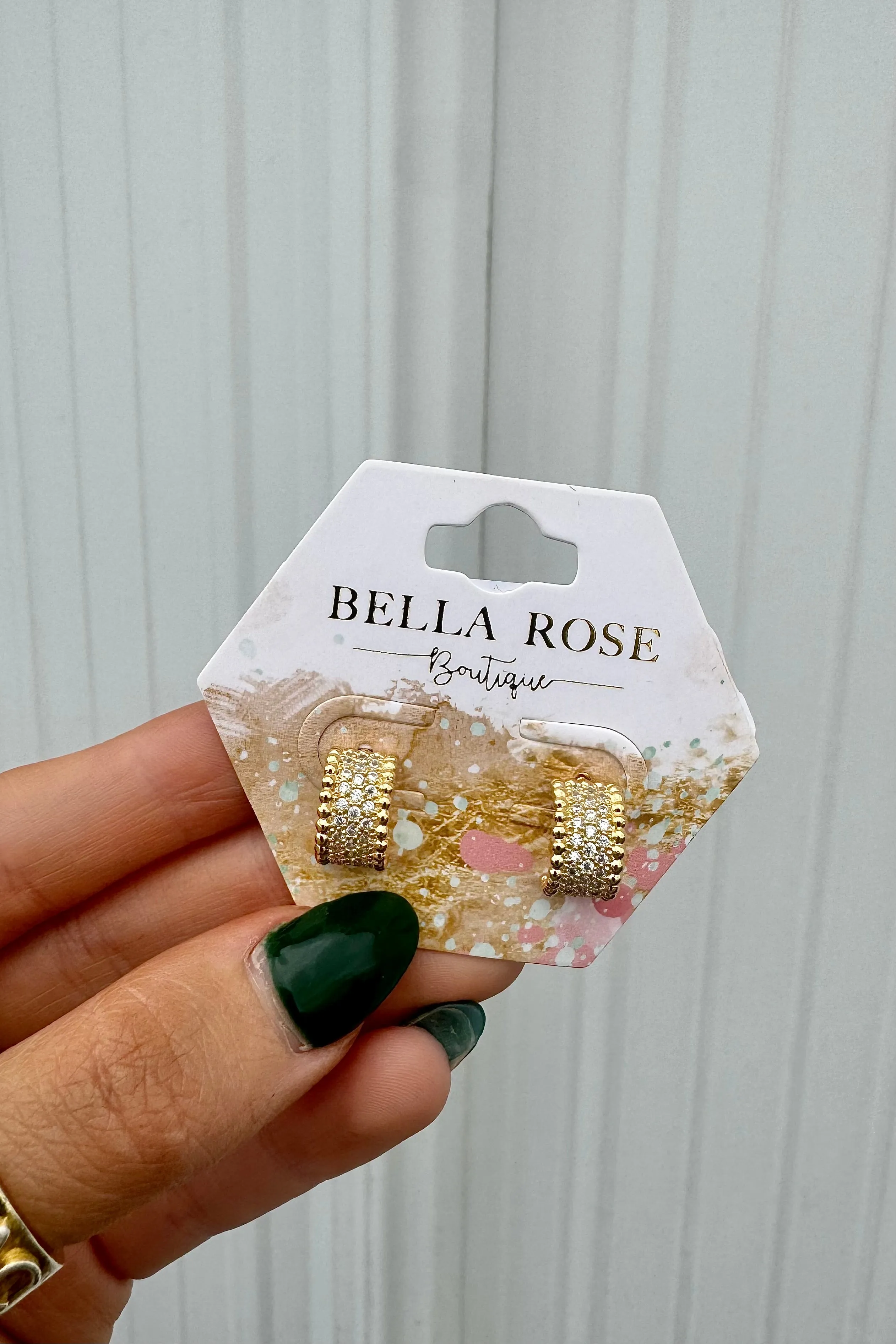 Mesmerizing Radiance Hoop Earrings sold by Bella Rose boutique product image thumbnail 2
