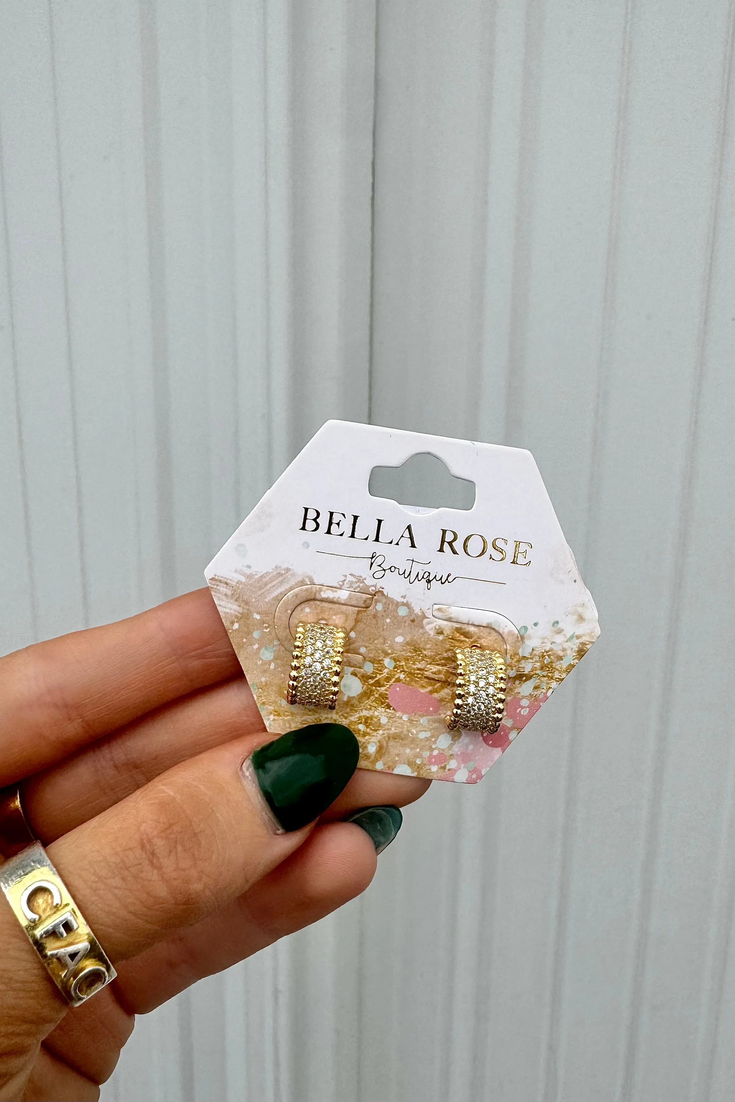 Mesmerizing Radiance Hoop Earrings sold by Bella Rose boutique