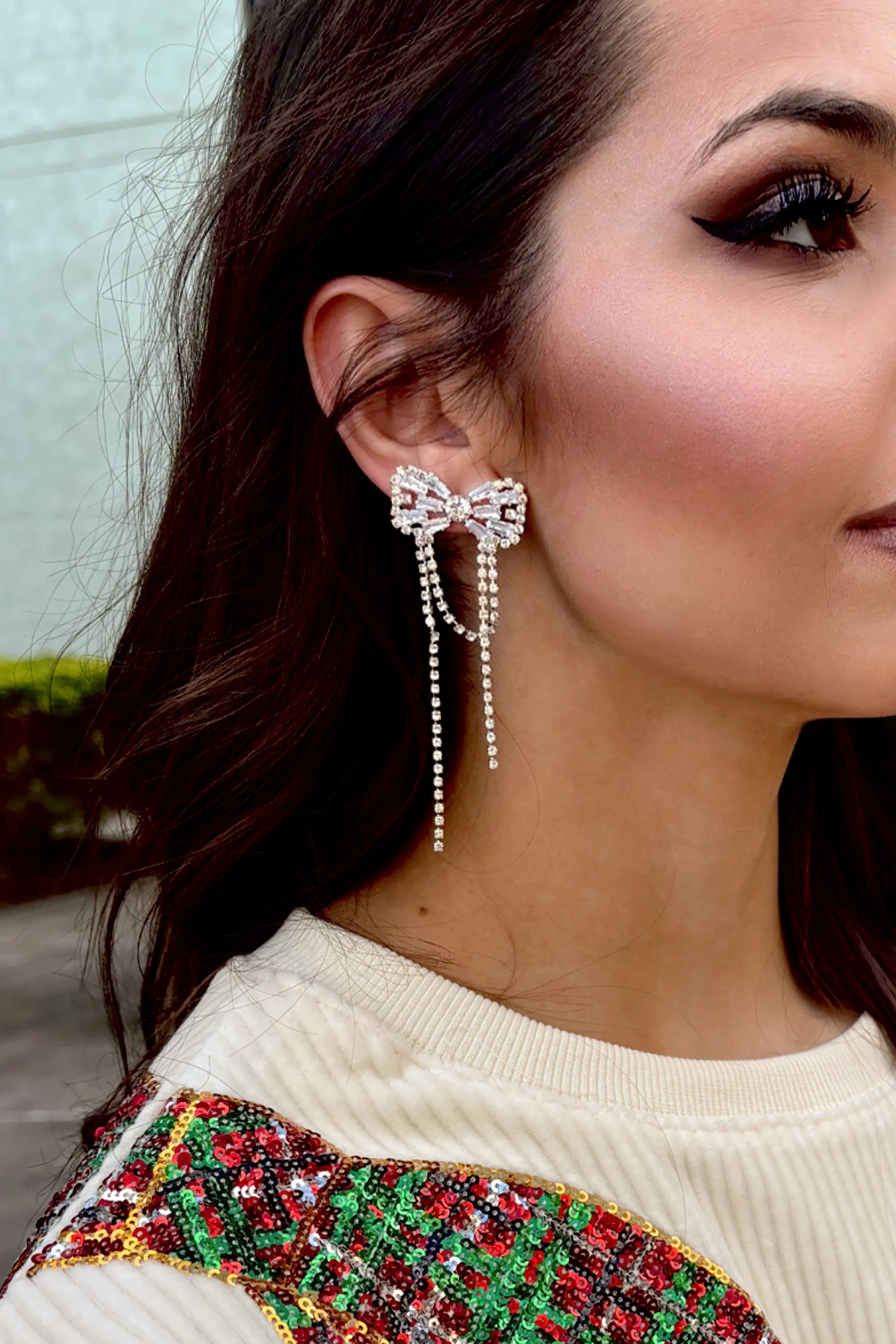 Adorably Trendy Bow Earrings sold by Bella Rose boutique product image thumbnail 2