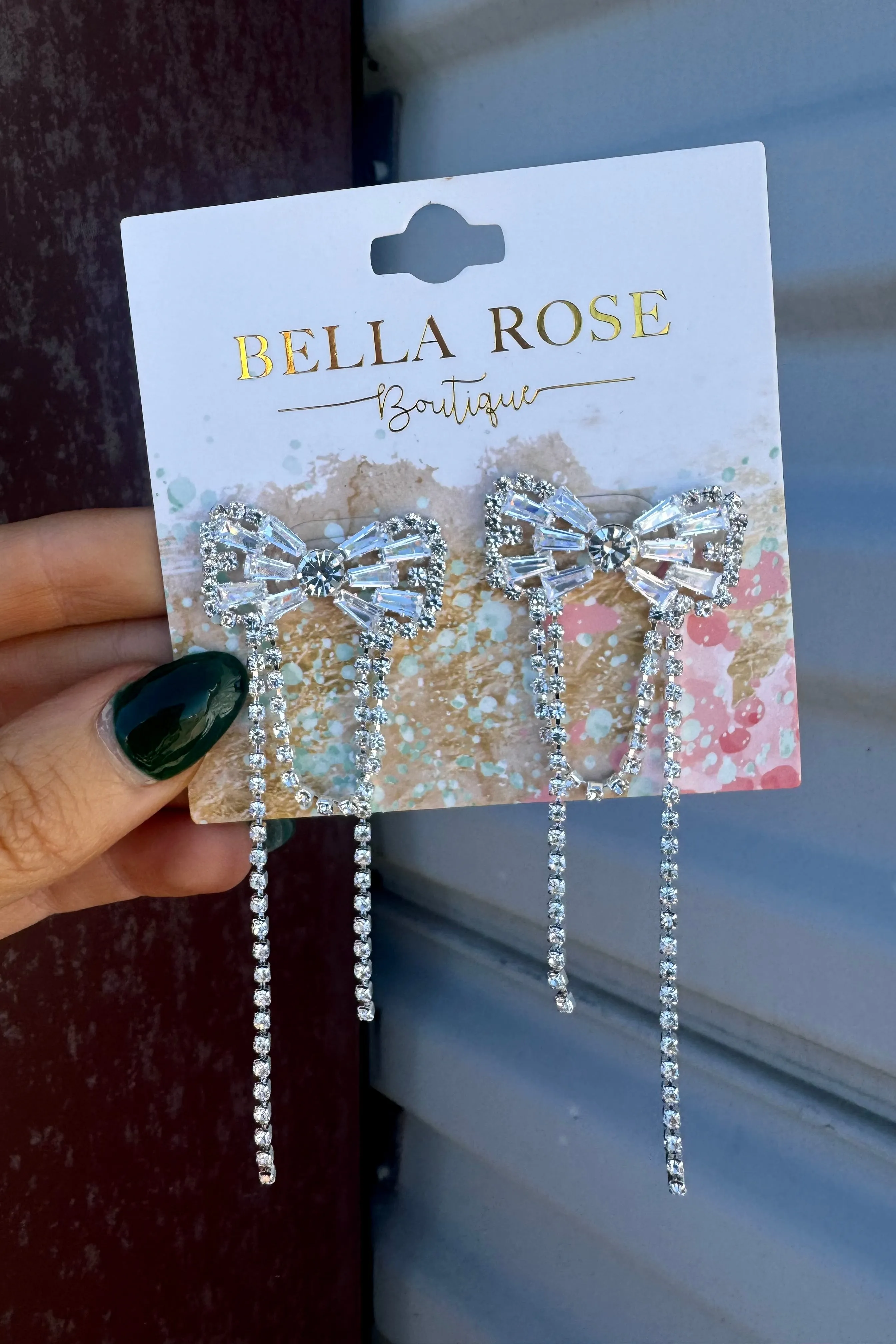 Adorably Trendy Bow Earrings sold by Bella Rose boutique product image thumbnail 3