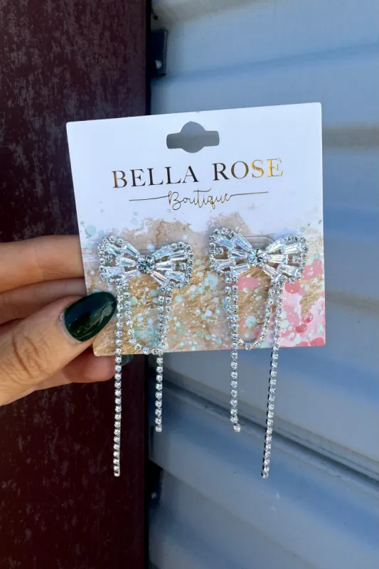Adorably Trendy Bow Earrings sold by Bella Rose boutique