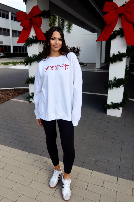 Bows Bows Bows Embroidered Sweatshirt sold by Bella Rose boutique
