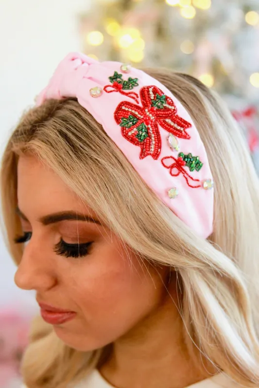 Where's The Mistletoe Knot Headband sold by Bella Rose boutique