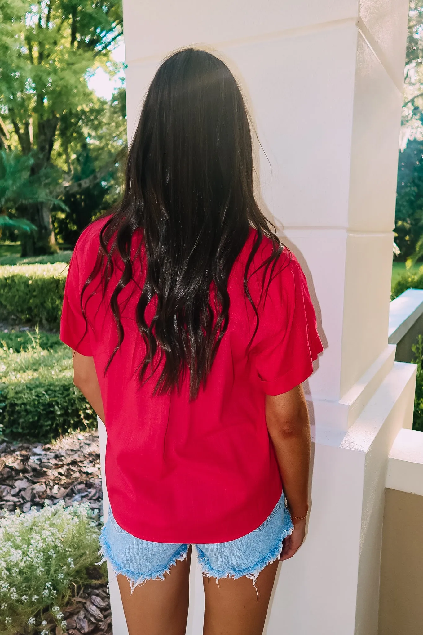 Quick Remarks Linen Top sold by Bella Rose boutique product image thumbnail 4