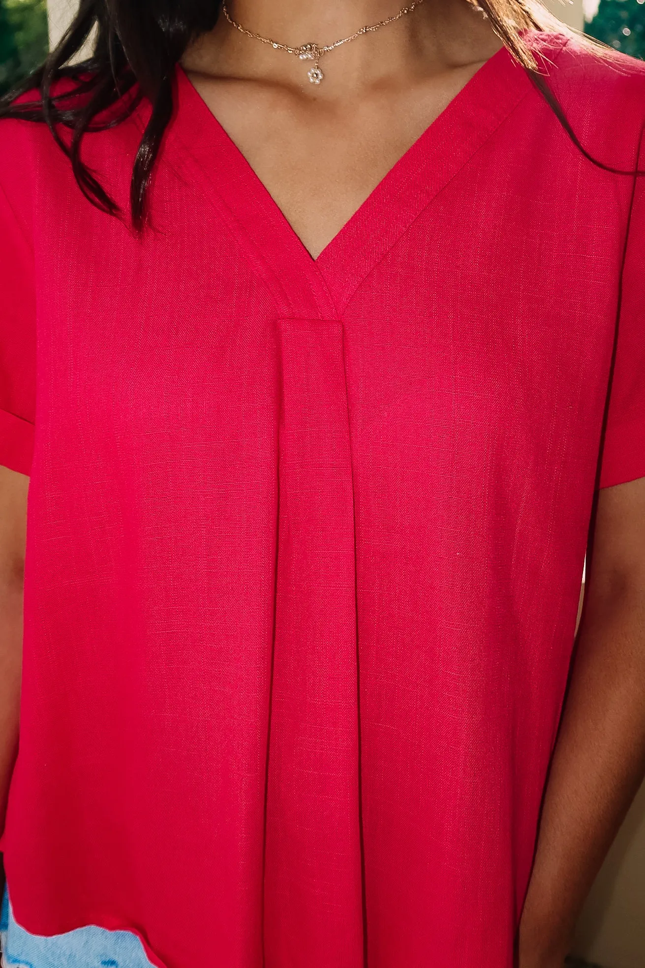 Quick Remarks Linen Top sold by Bella Rose boutique product image thumbnail 2