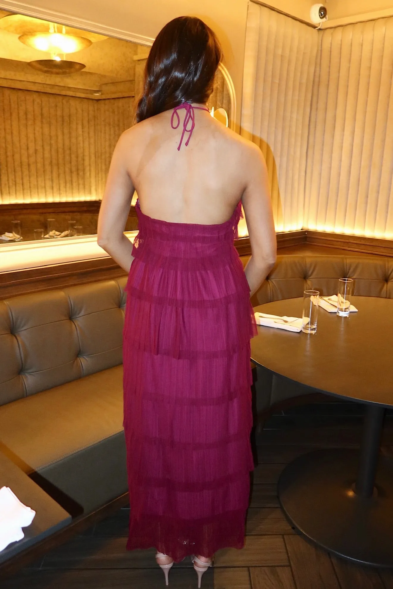 Wine Into Whiskey Tiered Maxi Dress sold by Bella Rose boutique product image thumbnail 4