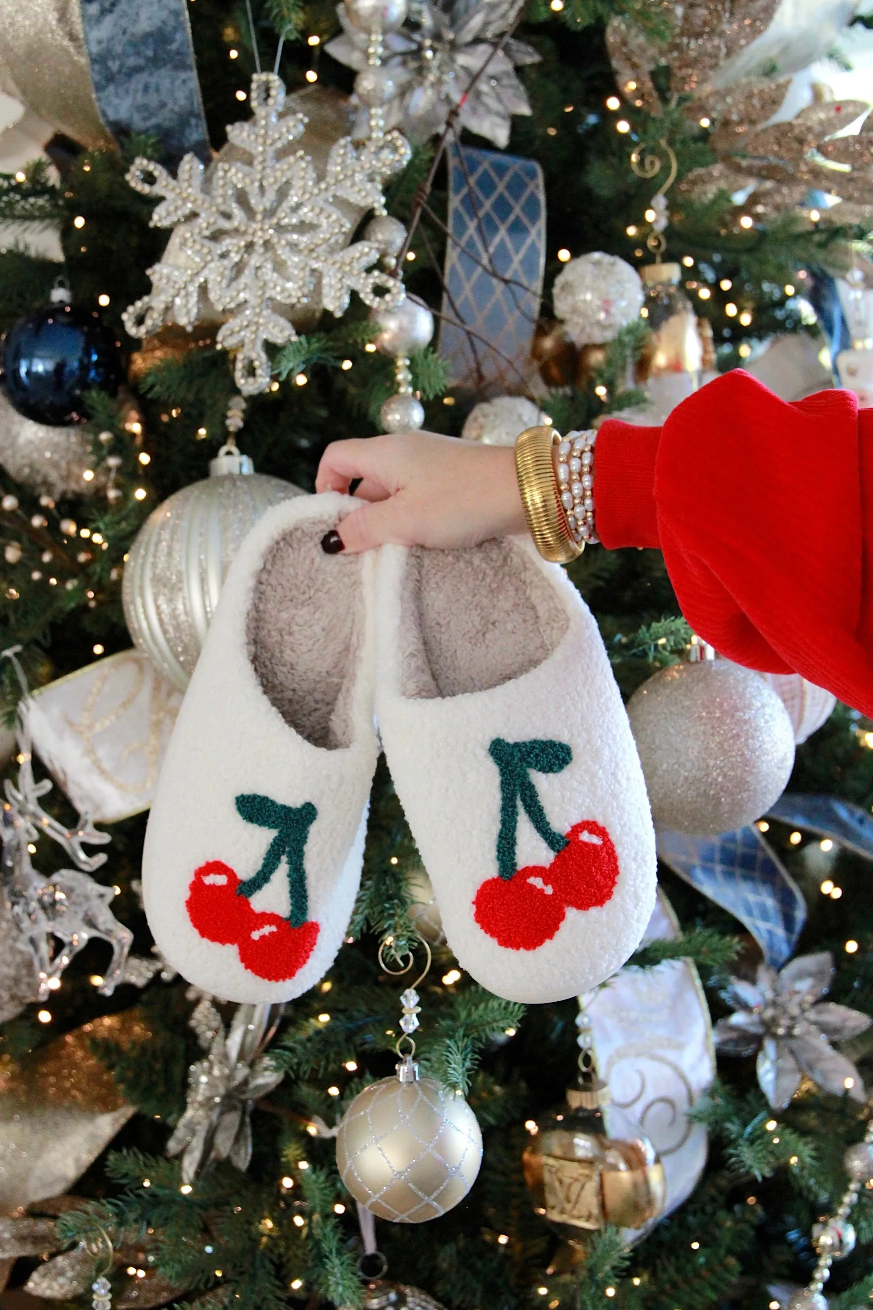 Cherry Kisses Cozy Slippers sold by Bella Rose boutique product image thumbnail 2