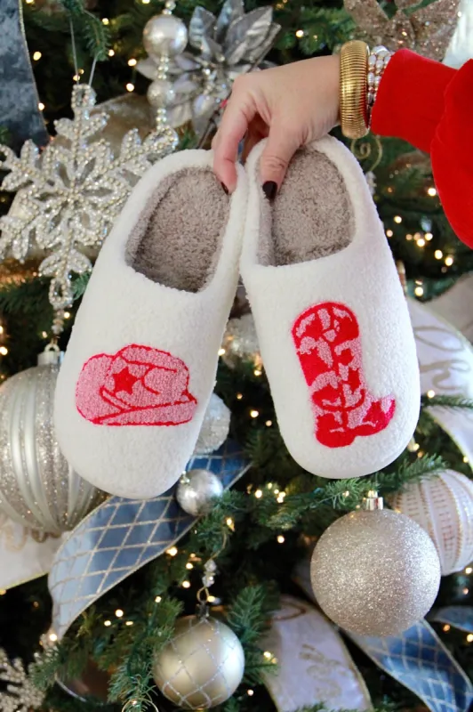 Hat And Boots Cozy Slippers sold by Bella Rose boutique