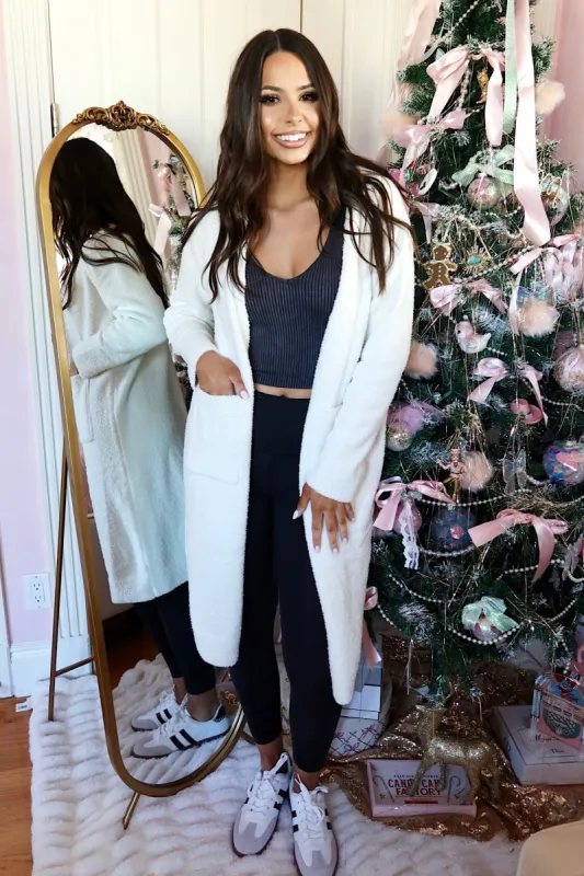 Toasty Babe Long Cardigan sold by Bella Rose boutique