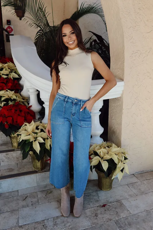 The Go-Getter Utility Jeans sold by Bella Rose boutique