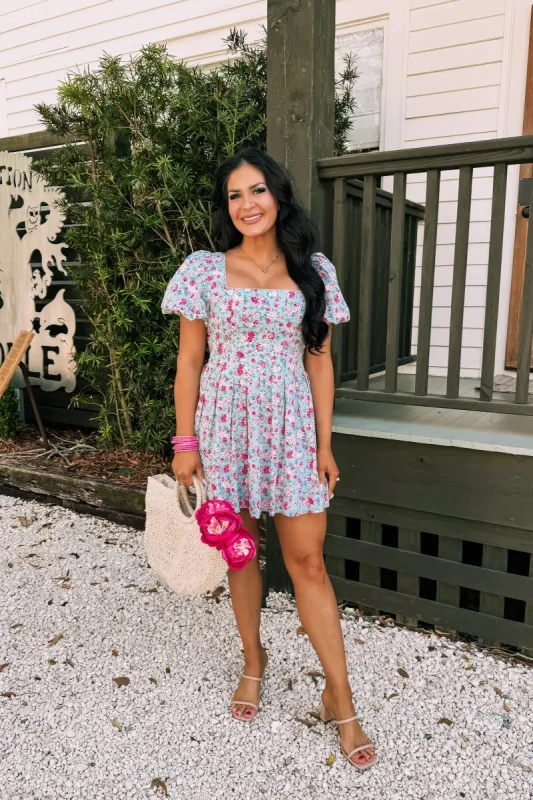 Meet Me in The Rose Garden Mini Dress sold by Bella Rose boutique