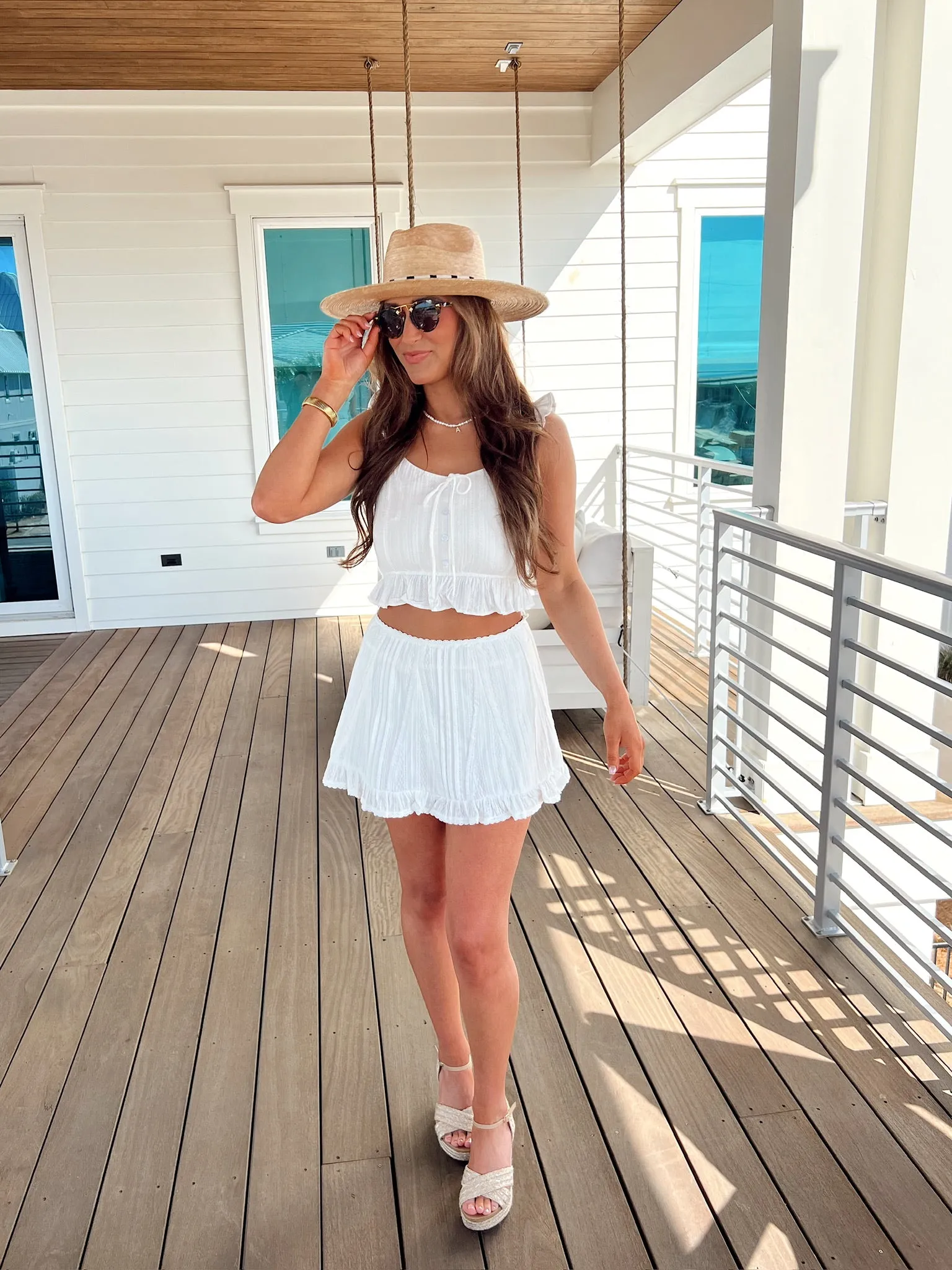 Always Flirty Ruffle Lace Mini Skirt sold by Bella Rose boutique product image thumbnail 4