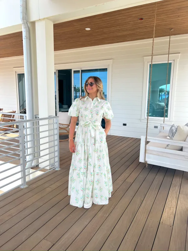 Delicate Poise Floral Maxi Dress sold by Bella Rose boutique