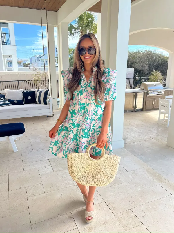 Decidedly Glam Floral Mini Dress sold by Bella Rose boutique