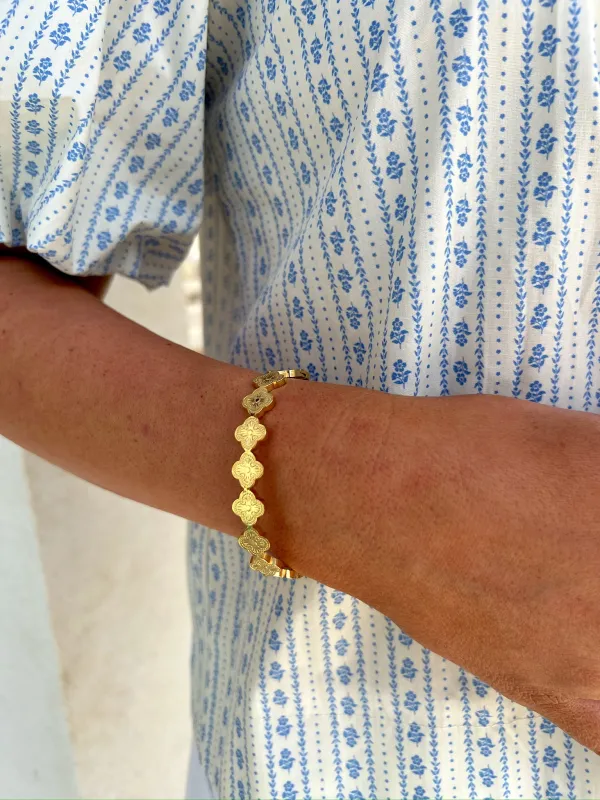 Quatrefoil Bangle Bracelet sold by Bella Rose boutique