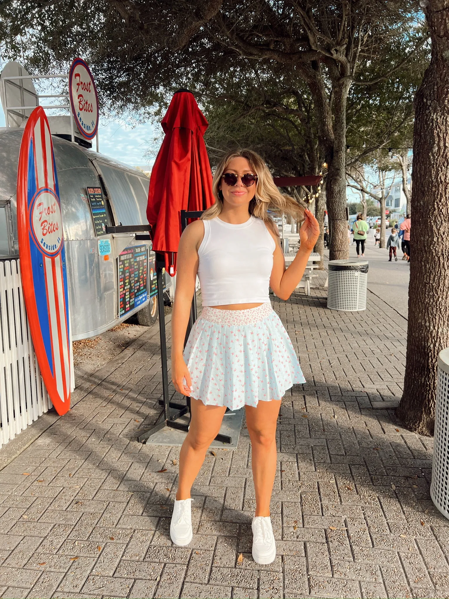 Always Innocent Floral Mini Skirt sold by Bella Rose boutique