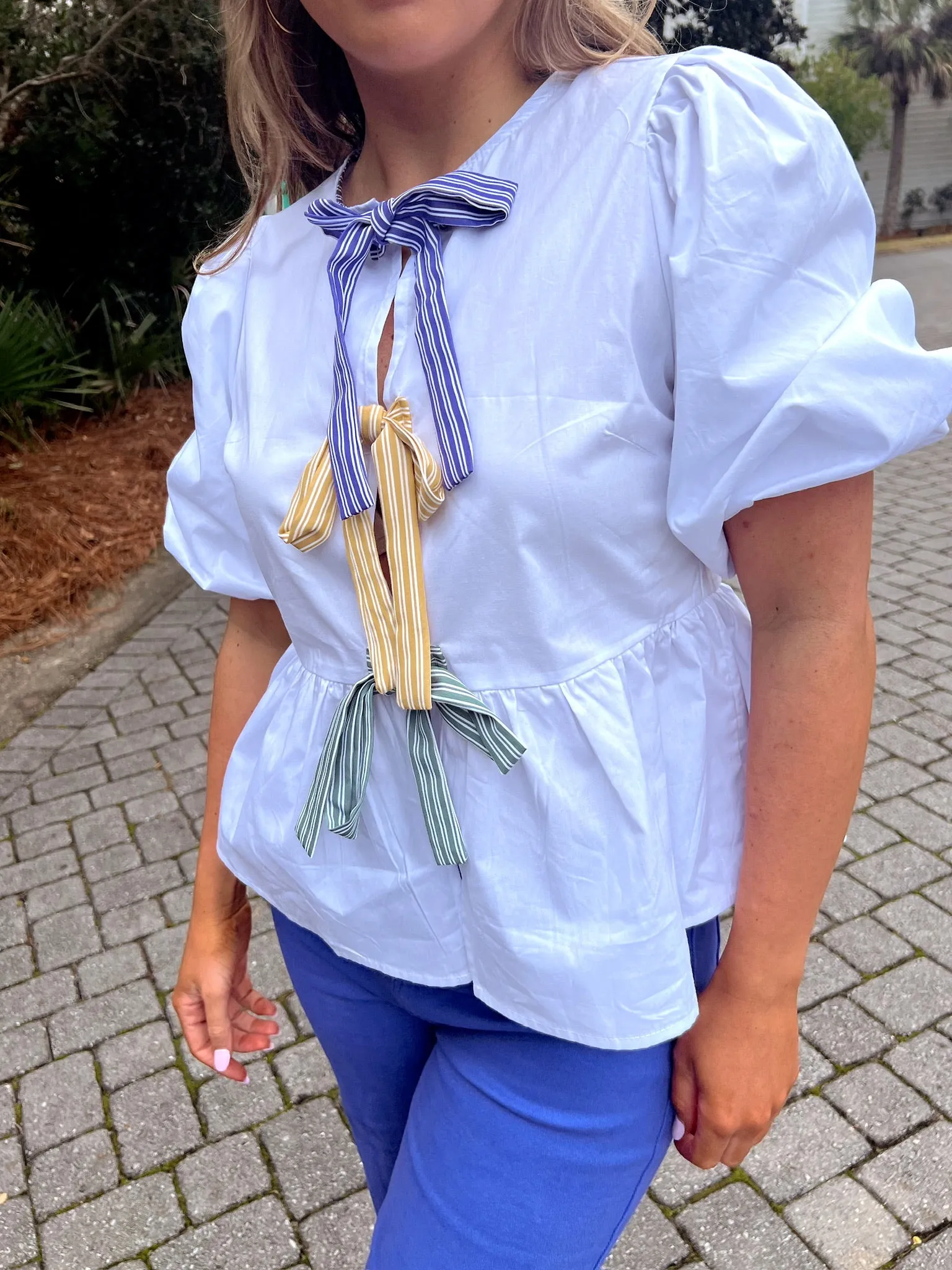 It's A Mardi Party Peplum Top sold by Bella Rose boutique product image thumbnail 4