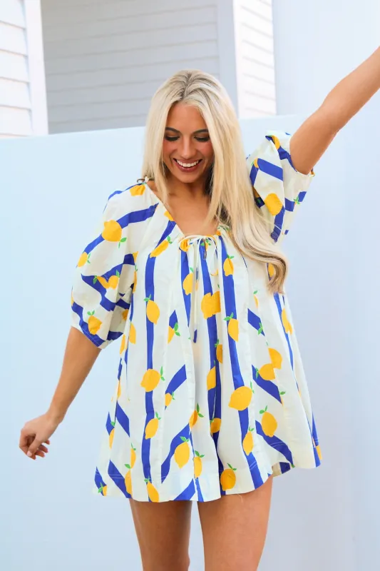 Simply The Zest Lemon Romper sold by Bella Rose boutique