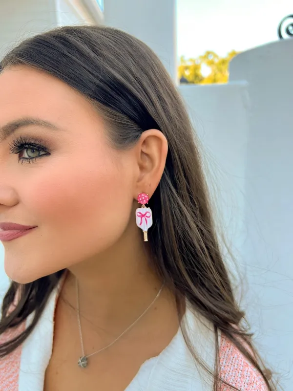 Serving Style Pickleball Earrings sold by Bella Rose boutique