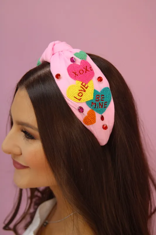 Flirty Messages Heart Headband sold by Bella Rose boutique