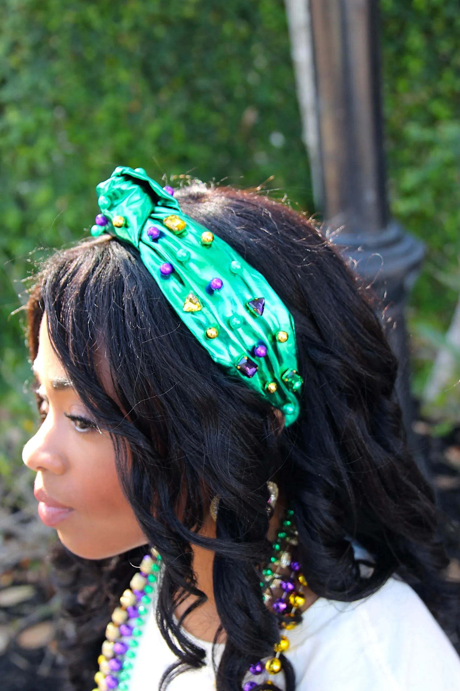 Metallic Mardi Gras Headband sold by Bella Rose boutique